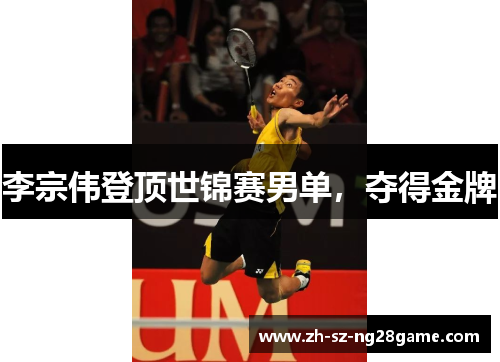 李宗伟登顶世锦赛男单，夺得金牌